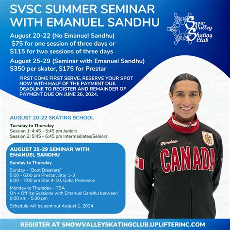 Important Dates :: Snow Valley Skating Club.